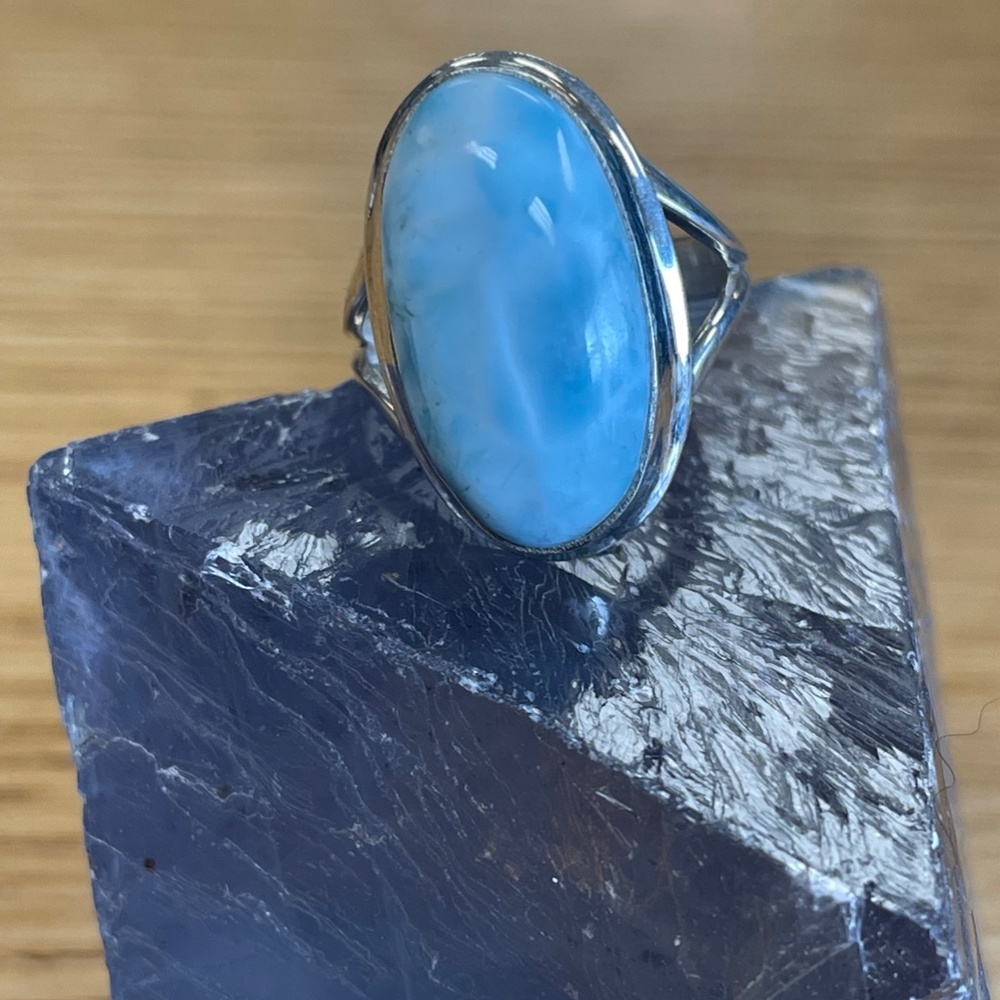 Sterling Silver Larimar Ring